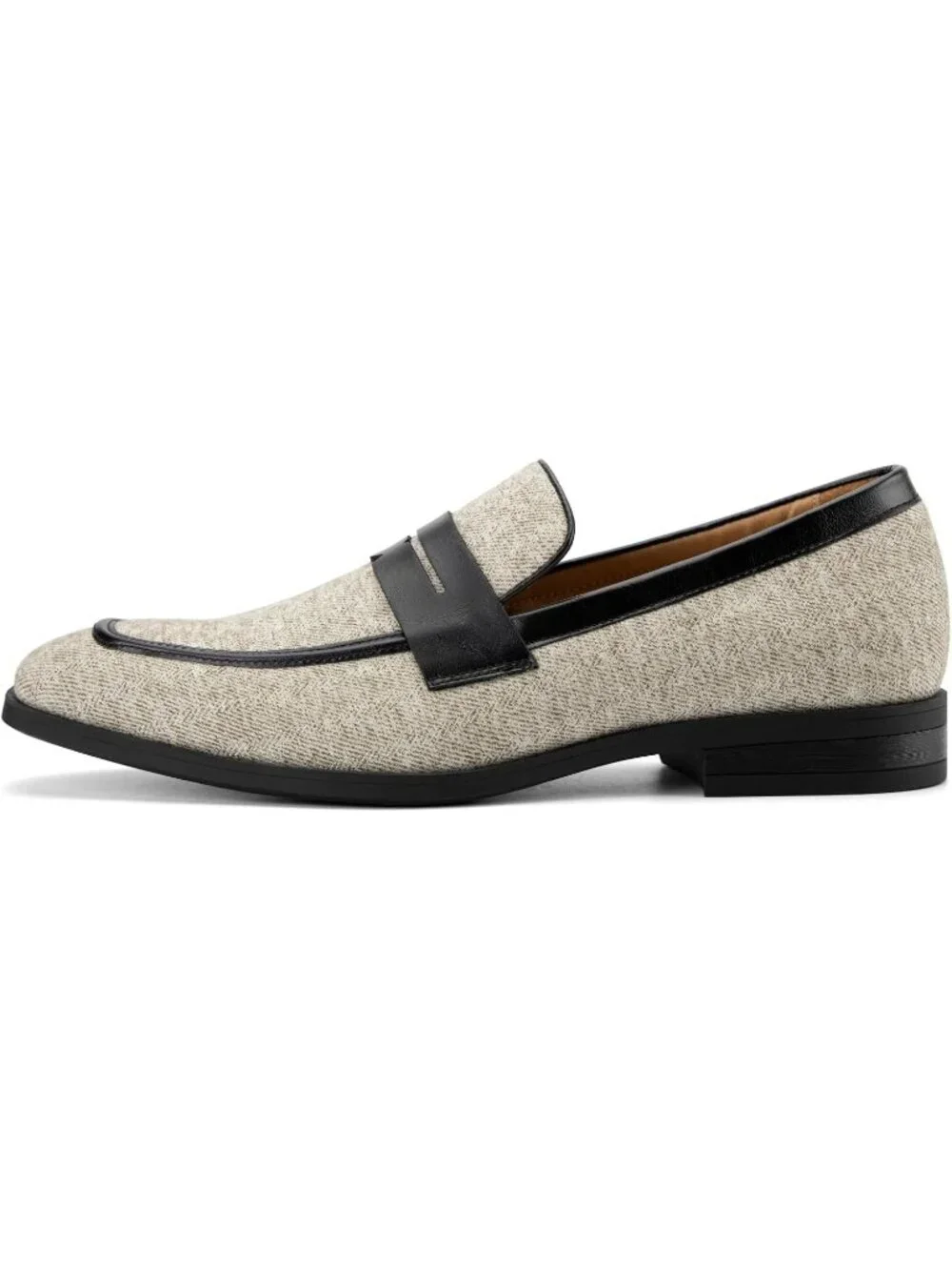 🆕Men's Khaki Rubber Velvet Loafers Pull-On Dress Shoes Tuxedo Suit Shoes